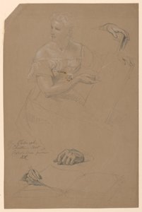 Studie van vrouw voor "Filosofie en christelijke kunst"