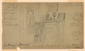 Bibliotheek van Washington Irving in Sunnyside door Daniel Huntington