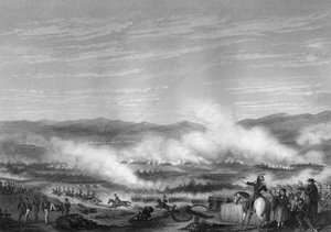 Slag bij Vitoria, 21 juni 1813, ca. 1857 door Daniel John Pound