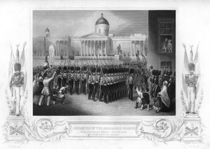 Het vertrek van de Grenadier Guards, Trafalgar Square, Londen, 1854 1857