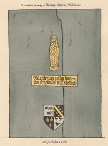Koperen plaat voor John Skevington uit Hornsey Church