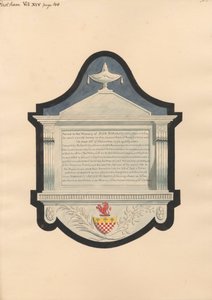 Gedenkteken voor Inyr Burgess, uit East Ham Church door Daniel Lysons