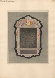 Gedenkteken voor Sir William Herbert uit Hendon Church door Daniel Lysons