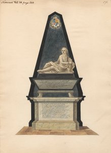 Graf van John Merick uit Norwood Church door Daniel Lysons