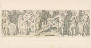 Harolds Eed van Trouw aan Willem, gezworen over de Verborgen Relieken van de Heiligen door Daniel Maclise