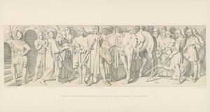 Ondertussen zijn Tostig en Harold Hardrada zegevierend en ontvangen de overgave van de stad York door Daniel Maclise
