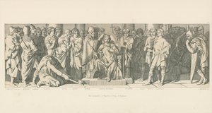 De kroning van Harold als koning van Engeland door Daniel Maclise