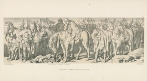 De terugtocht van Edwin en Morcar uit York door Daniel Maclise
