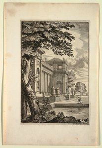 Plaat in Nouveaux Livre de Paysages door Daniel Marot