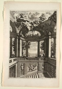 Plaat in Nouveaux livres de peintures de salles et d’escaliers (Nieuwe boeken over schilderijen voor kamers en trappen) door Daniel Marot