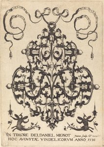 Titelpagina: Grote Hanger, Twee Gevleugelde Denkbeeldige Figuren Onder door Daniel Mignot