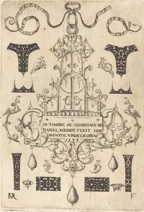 Titelpagina: Hanger, omgeven door acht kleine studs