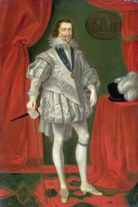 Portret van George Villiers, 1e hertog van Buckingham door Daniel Mytens