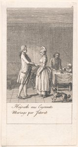 Motieven voor huwelijk en hun gevolgen. Bl. 3 door Daniel Nikolaus Chodowiecki
