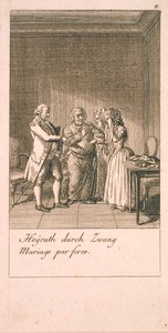 Motieven voor huwelijk en hun gevolgen. Bl. 7 door Daniel Nikolaus Chodowiecki