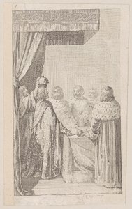 Blad 1 bij "Pruisisch-Brandenburgse staatsgeschiedenis", tweede deel door Daniel Nikolaus Chodowiecki