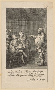 Blad 6 bij Shakespeares "Koning Hendrik IV" door Daniel Nikolaus Chodowiecki