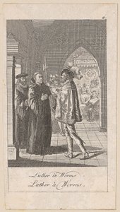 Luther in Worms, plaat 11 uit de reeks ‘Oude, middeleeuwse en moderne geschiedenis’ door Daniel Nikolaus Chodowiecki