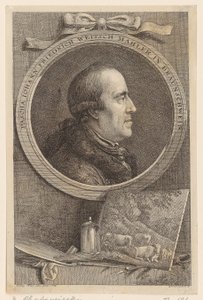 Portret van Pascha Johann Friedrich Weitsch door Daniel Nikolaus Chodowiecki
