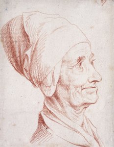 Portret van een Man die naar verluidt Voltaire is, Klein Borstbeeld, in Profiel