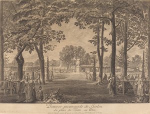 Eerste wandeling door Berlijn door Daniel Nikolaus Chodowiecki
