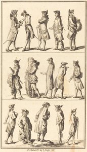 Dienaren door Daniel Nikolaus Chodowiecki