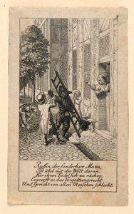 De Vergelding, Illustratie voor "Königl: Grosbrit [anische] Genealogischer Kalender auf das 1780 Jahr Lauenberg bey J.G. Berenberg" door Daniel Nikolaus Chodowiecki