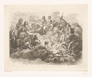 Verzameling der goden op de Olympus door Daniel Nikolaus Chodowiecki