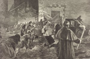 Spanje. La Viatique, 1889 door Daniel Urrabieta Vierge