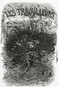 Illustratie voor de roman Les Travailleurs de la Mer, 19e eeuw door Daniel Urrabieta Vierge