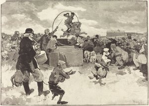 De geleerde honden, 1883 door Daniel Urrabieta Vierge