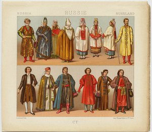 Russische Kleding, 1880 door Daniel Urrabieta Vierge
