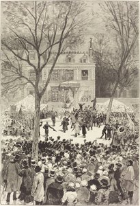 Volksmanifestatie van 27 Februari ter ere van de 80ste verjaardag van Victor Hugo