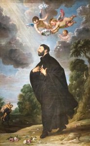 Sint Franciscus Xaverius, altaarstuk door Daniel & Wildens Jan (1586 1653) Seghers