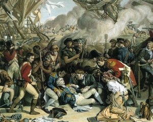 De dood van Nelson, detail van het onderste dek van de Victory, 1863-65 door Daniel after Maclise