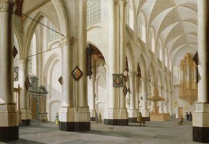 Interieur van de St. Laurenskerk, Rotterdam