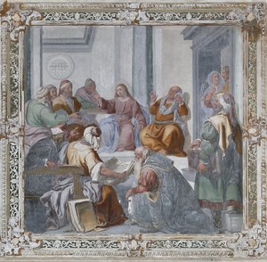Christus onder de Doktoren door Daniele Crespi