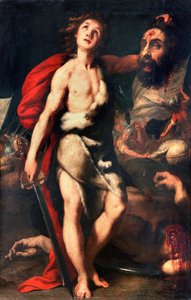 David winnaar van Reus Goliath houdt zijn hoofd in de hand door Daniele Crespi (1598-1630) 1623 Palazzo Borromeo, Isola Bella, Stresa Italië