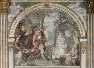 Heilige Hugo ontmoet Ruggero di Calabria, 1629