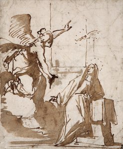 De Aankondiging (tekening) door Daniele Crespi