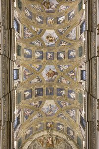 Gewelf van het centrale schip, Kerk van S. Maria Assunta door Daniele Crespi