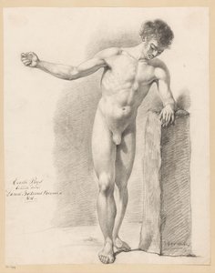 Staand mannelijk naakt, van voren gezien (1e prijs 1818)