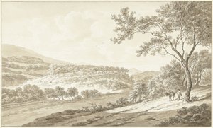 Gezicht op Palestrina, gezien vanuit de Villa Adriana