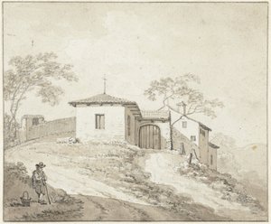 Kerkje of klooster bij Bologna door Daniël Dupré