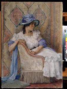 Dame in het wit door Danil Karpovich Kraynev
