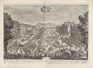 Haagse Kermis met de prins en prinses van Oranje, 1686 door Daniël Marot (I)