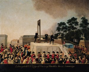 De executie van Lodewijk XVI (1754-93) 21 januari 1793