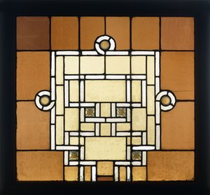 Een glas-in-loodraam voor het Chicago Auditorium, ca. 1886-1889 door Dankmar Adler