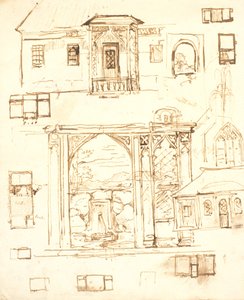 Architectuur- en decoratiestudies in neogotische stijl