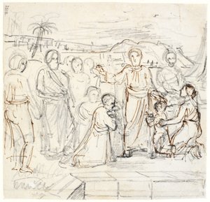 Christus zegent de kleine kinderen door Dankvart Dreyer